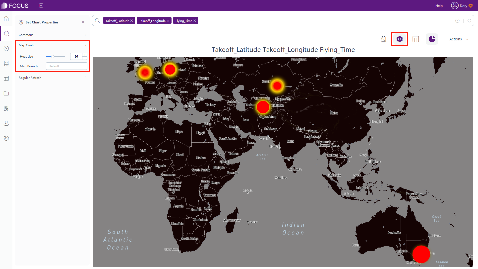 Figure 3-4-104 3D longitude & latitude heat map - map config